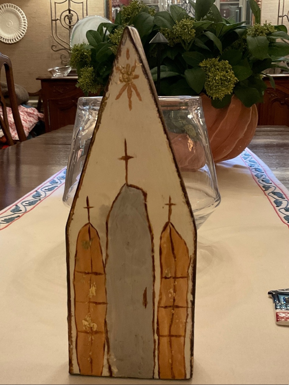 Beautiful original Art piece representing faith &family.  Gold & bronze leaf.